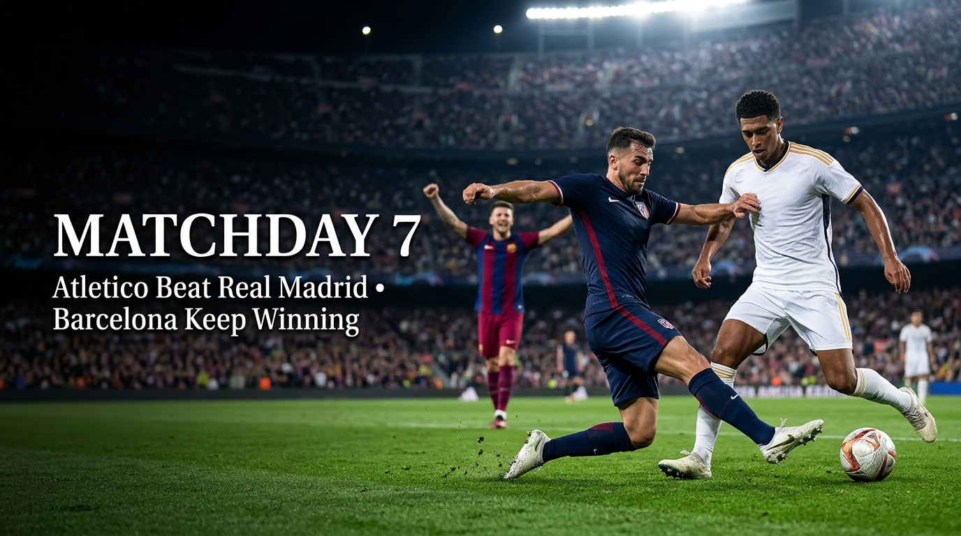 La Liga Matchday 7 Review: Atletico Beat Real Madrid as Barcelona Keep Winning