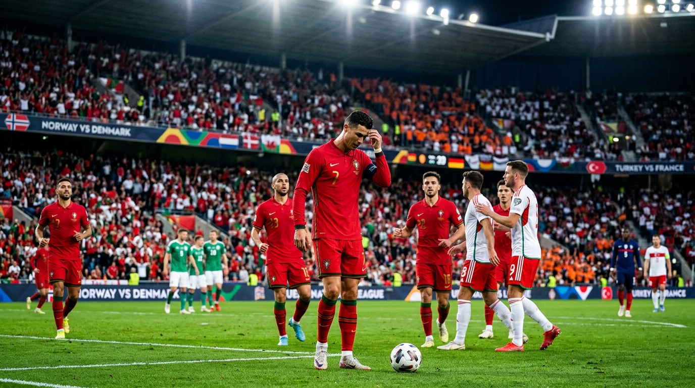 Nations League Results: Ronaldo Misses Chances as Portugal Beat Wales, Haaland Leads Norway to Victory