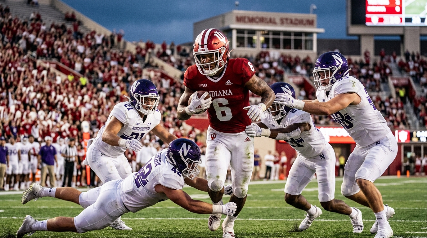 Northwestern vs Indiana: No. 5 Indiana Survives 29–23 Thriller in Big Ten Opener