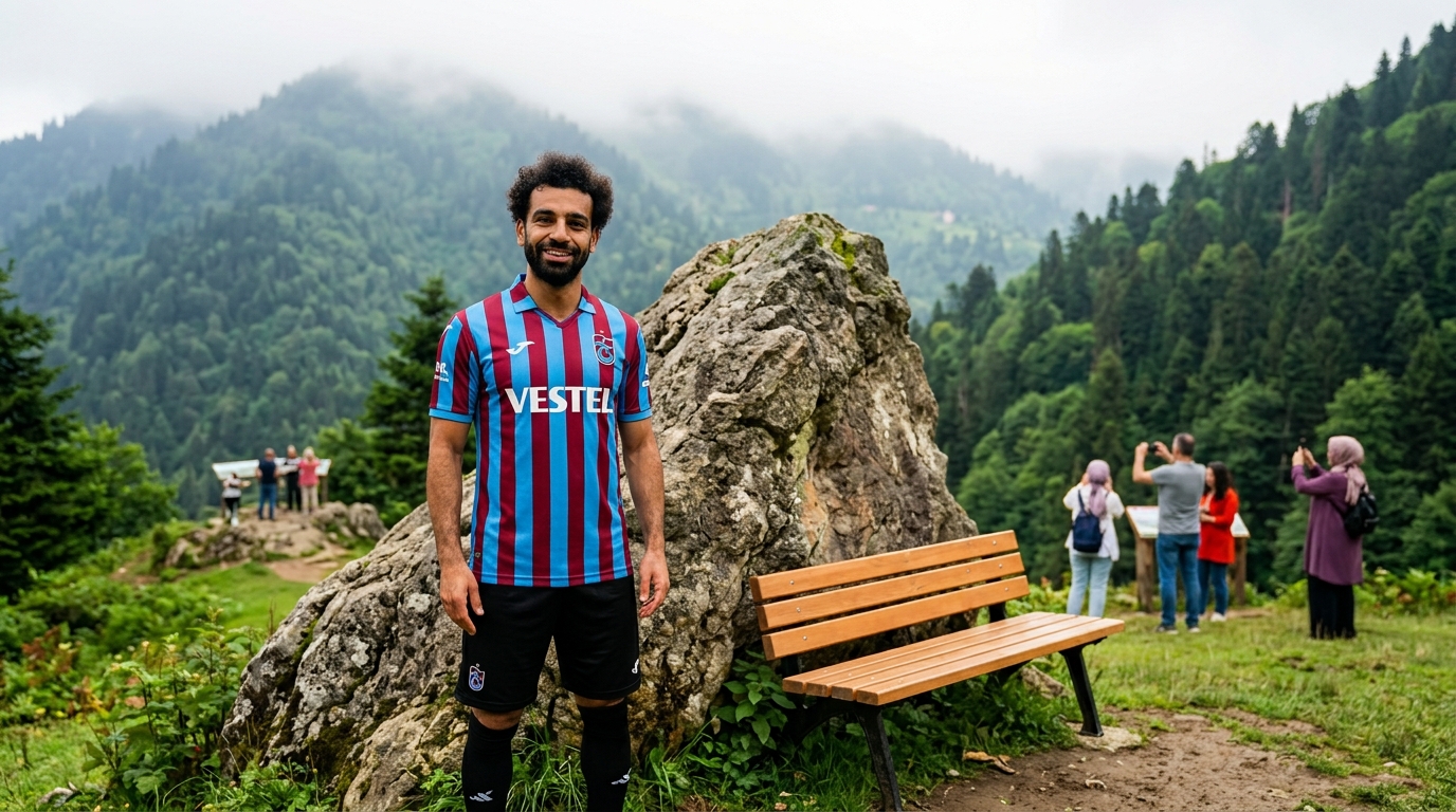 Mohamed Salah Etkisi Trabzon’da: Fotoğraf Çektirdiği Taşın Yanına Bank Konuldu