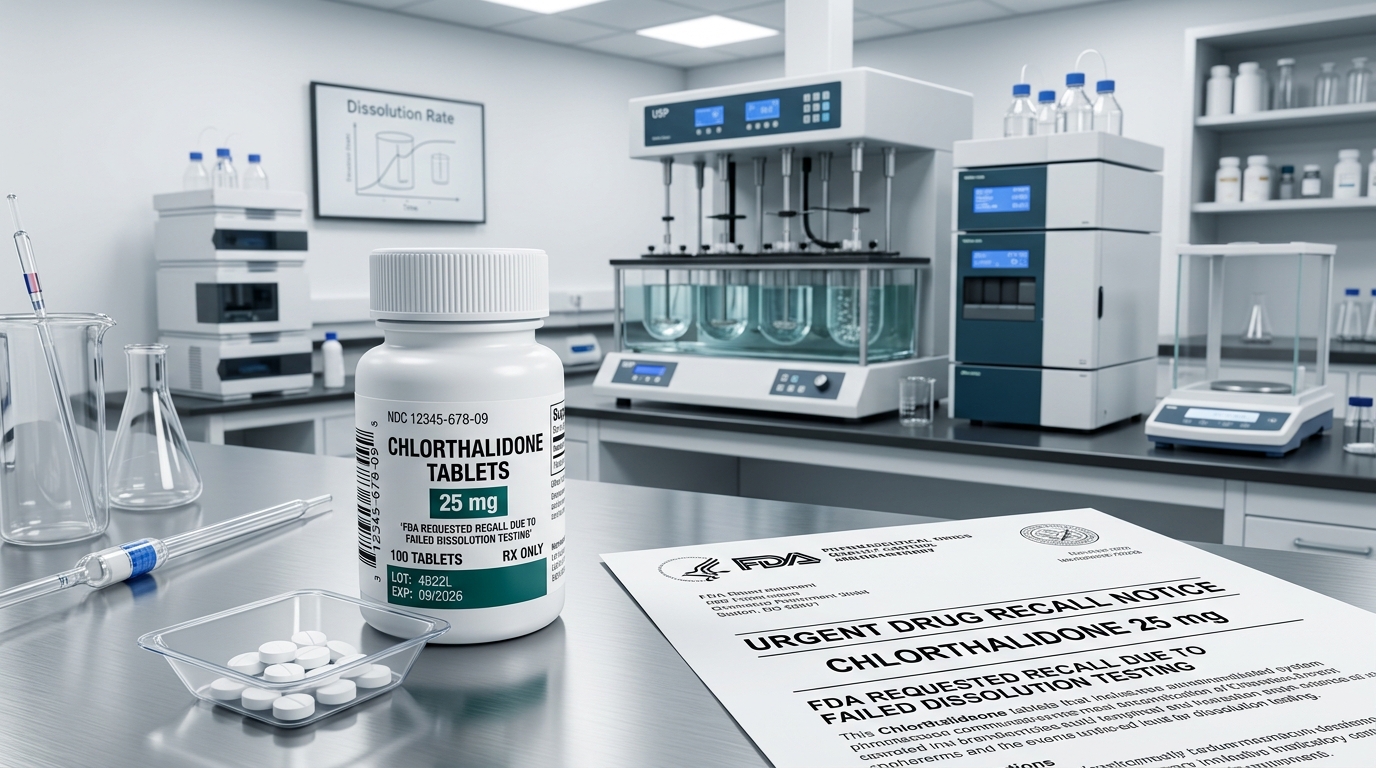 FDA Chlorthalidone Recall: Blood Pressure Drug Recalled After Failed Dissolution Testing